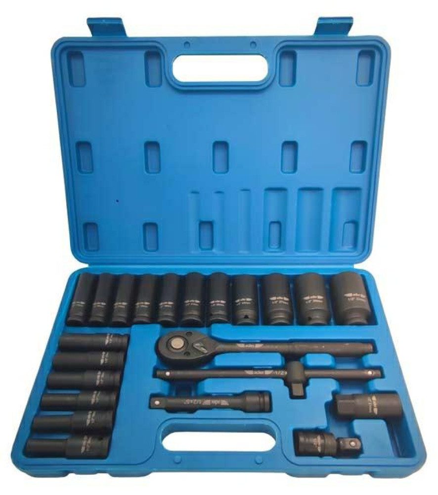 Adler - Forst- und Gartenwerkzeuge Schlagschrauber ADLER Ratschen- und Schlagschrauber-Set 1/2" 23-teilig Cr-Mo Stahl