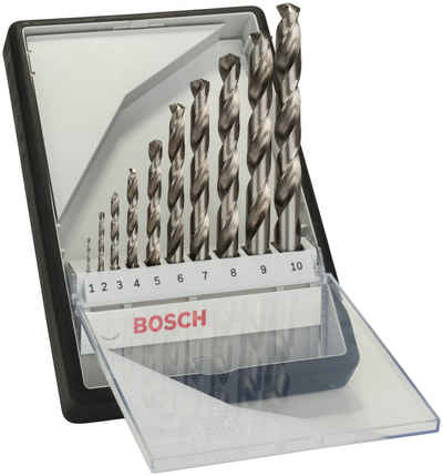 Bosch Professional Bohrersatz »Robust Line«, (Set, 10-tlg), Metallbohrer HSS-G