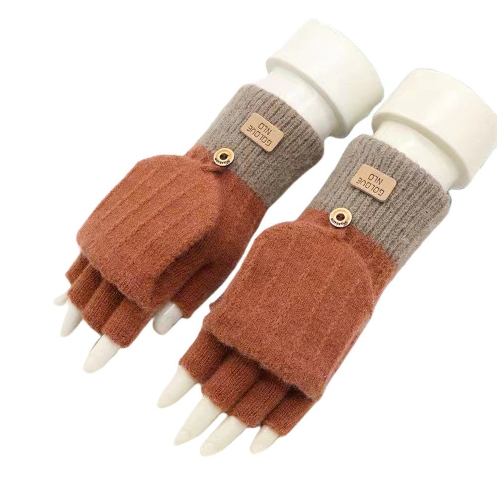 Coonoor Strickhandschuhe Fingerhandschuhe mit Flip-Top Strick Thermohandschuhe valentinstaggeschenk für Familie oder Freunde
