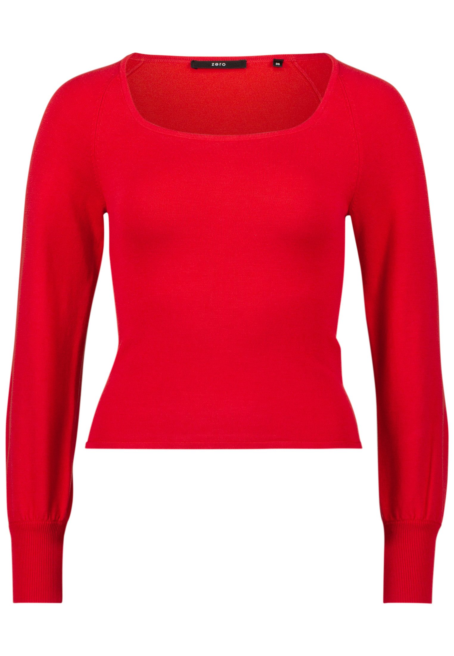 Zero Strickpullover "zero Strickpullover mit eckigem Ausschnitt", (1 tlg.), günstig online kaufen