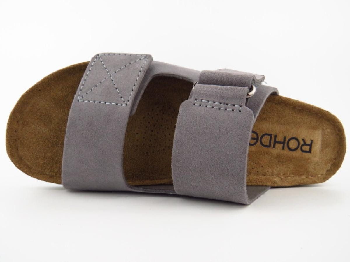 Rohde Novara Velour graphit Pantolette
