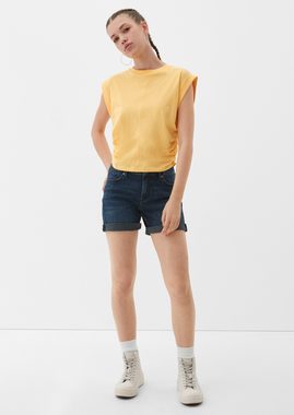 QS Jeansshorts Jeans-Shorts Abby / Slim Fit / Mid Rise / Slim Leg Waschung