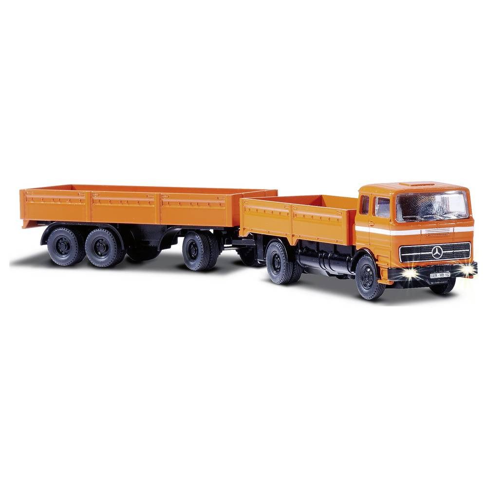 CARSON RC-Auto MB 1620 Plane mit Anhänger 1:87 RC Modellauto Elektro LKW inkl. Akku, inkl. Akku, Ladegerät und Senderbatterien