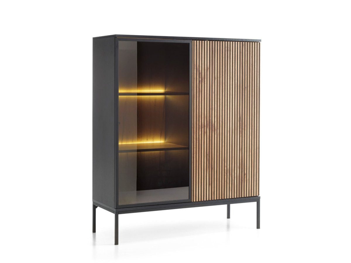 Luxusbetten24 Vitrine Designer Vitrine Nayra inklusive LED-Beleuchtung