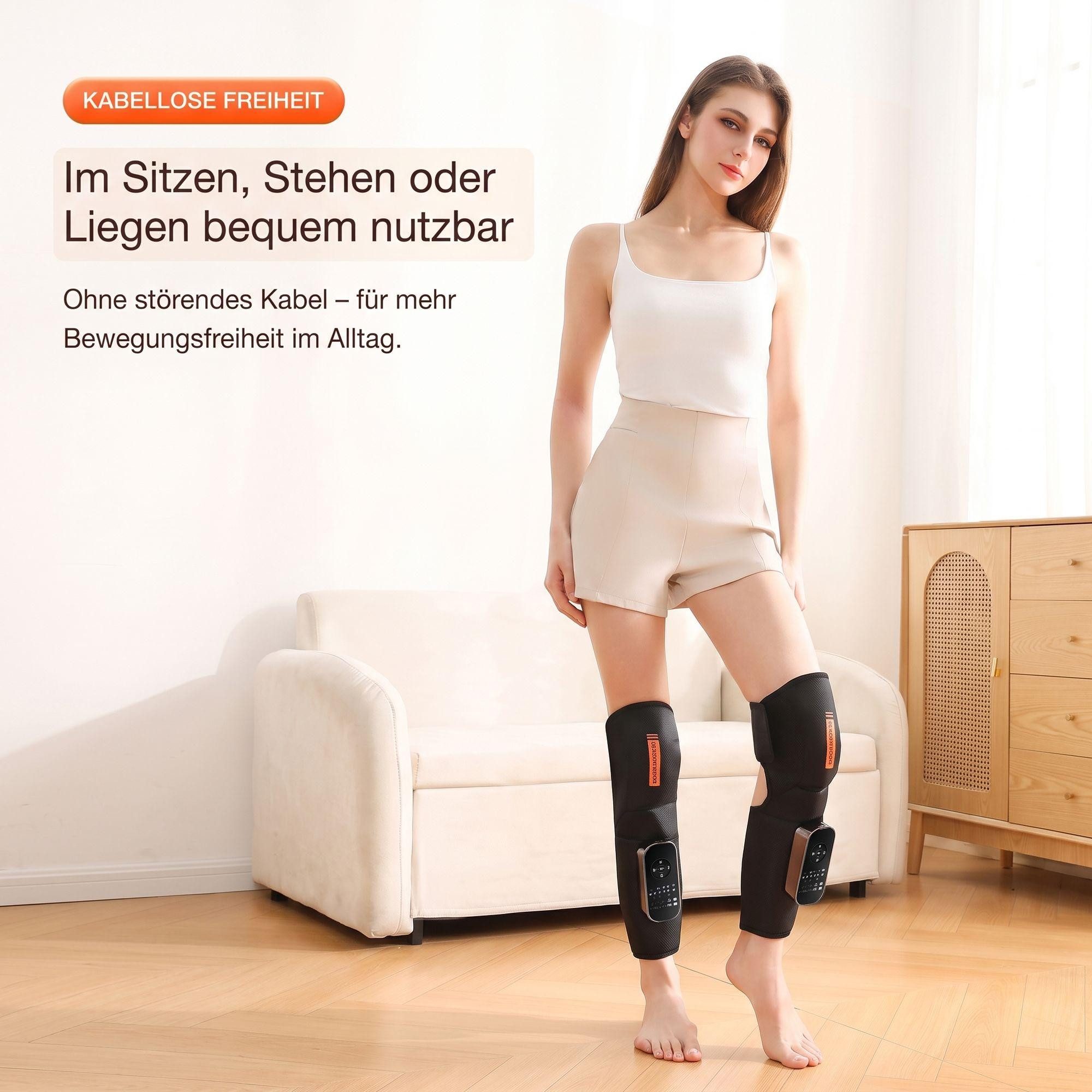 BBG Massagegerät Elektrisches Knie- und Beinmassagegerät mit Wärme, Luftdruckmassage und Vibration, 4 Massageprogramme 1-tlg., 5 Vibrationsstufen, 3 Temperaturs – Bild 4 von 5