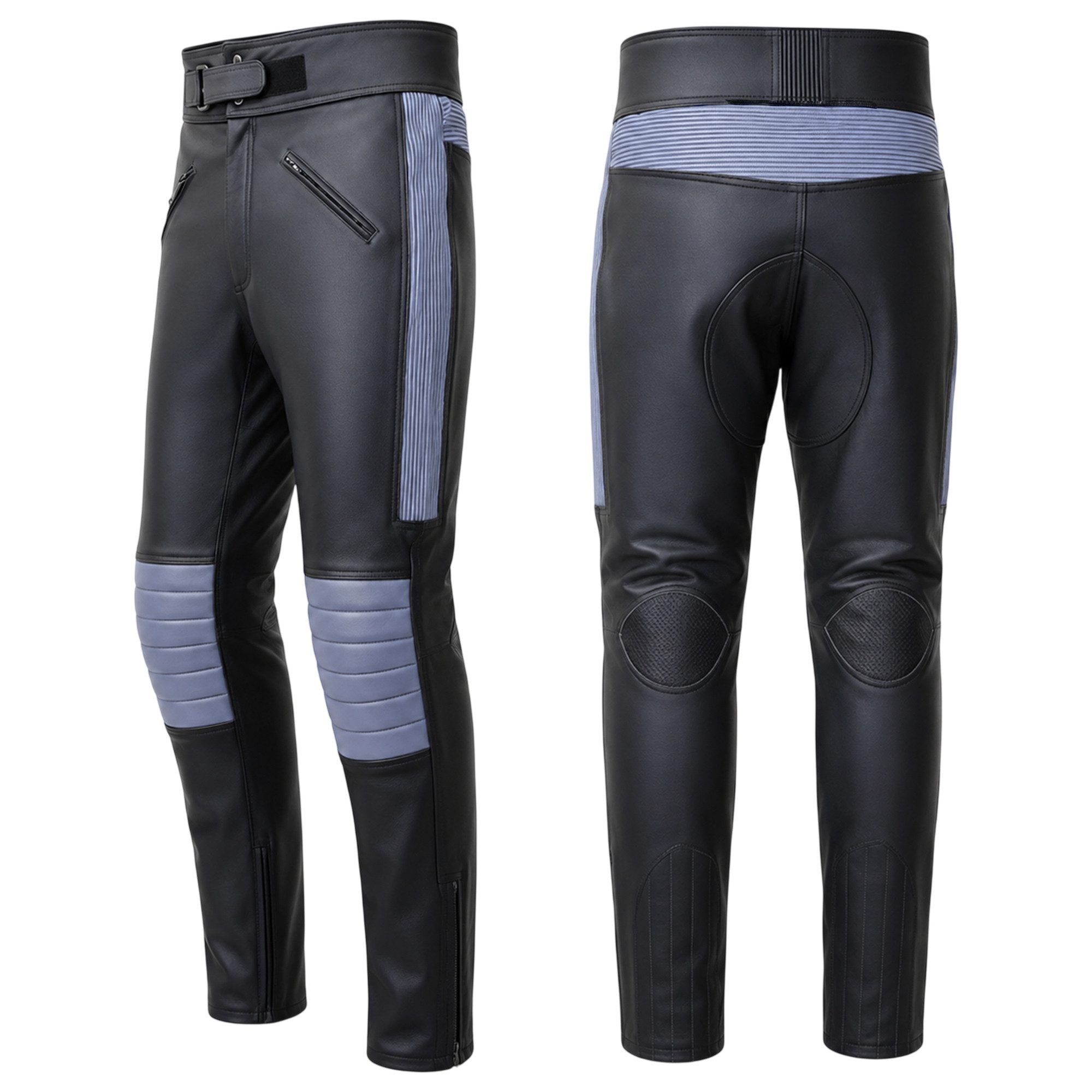 German Wear Motorradhose GW401T Motorradhose Motorrad Biker Lederhose Rindsleder leder hose Schwarz