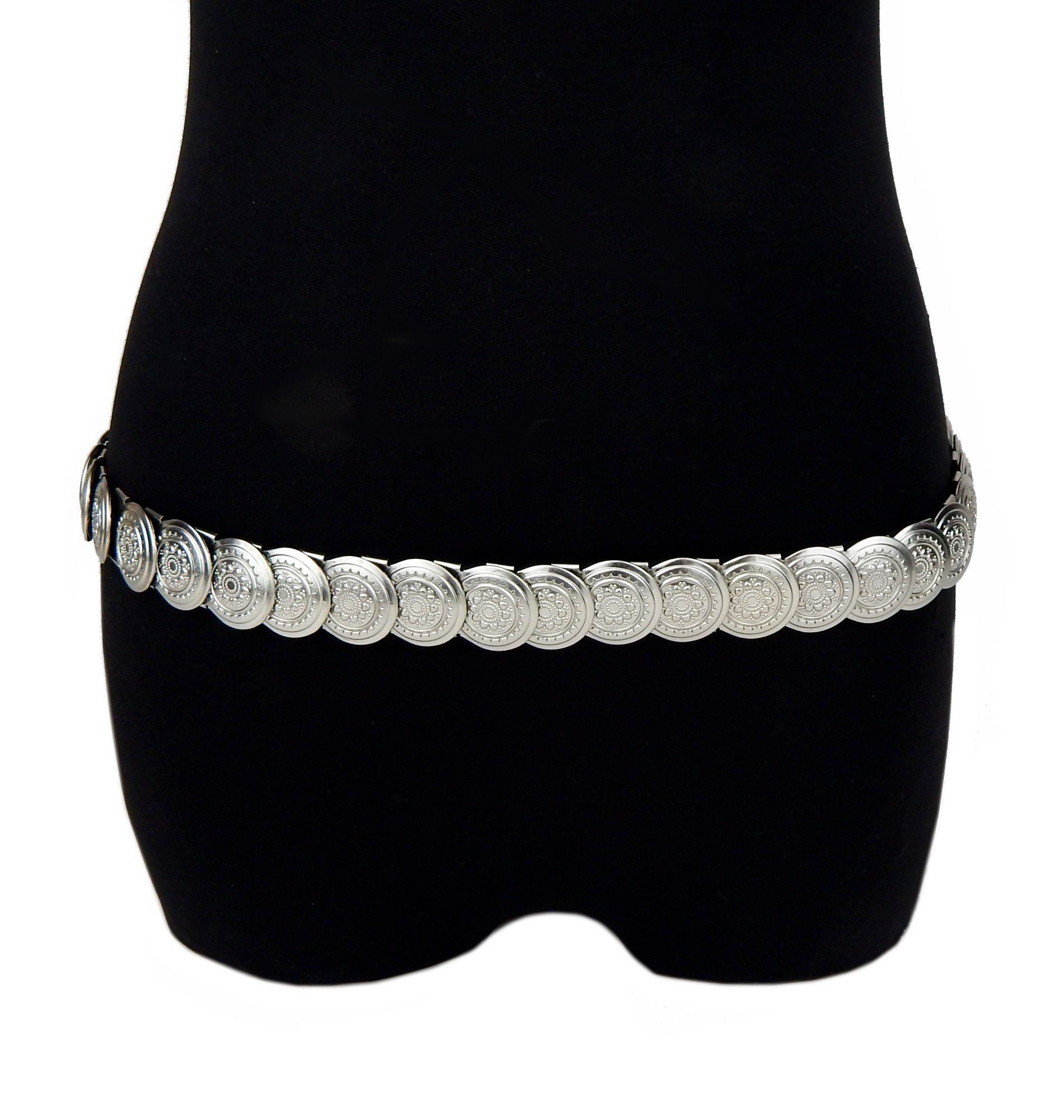 Ella Jonte Stretchgürtel im Boho Ibiza Style silber Metall