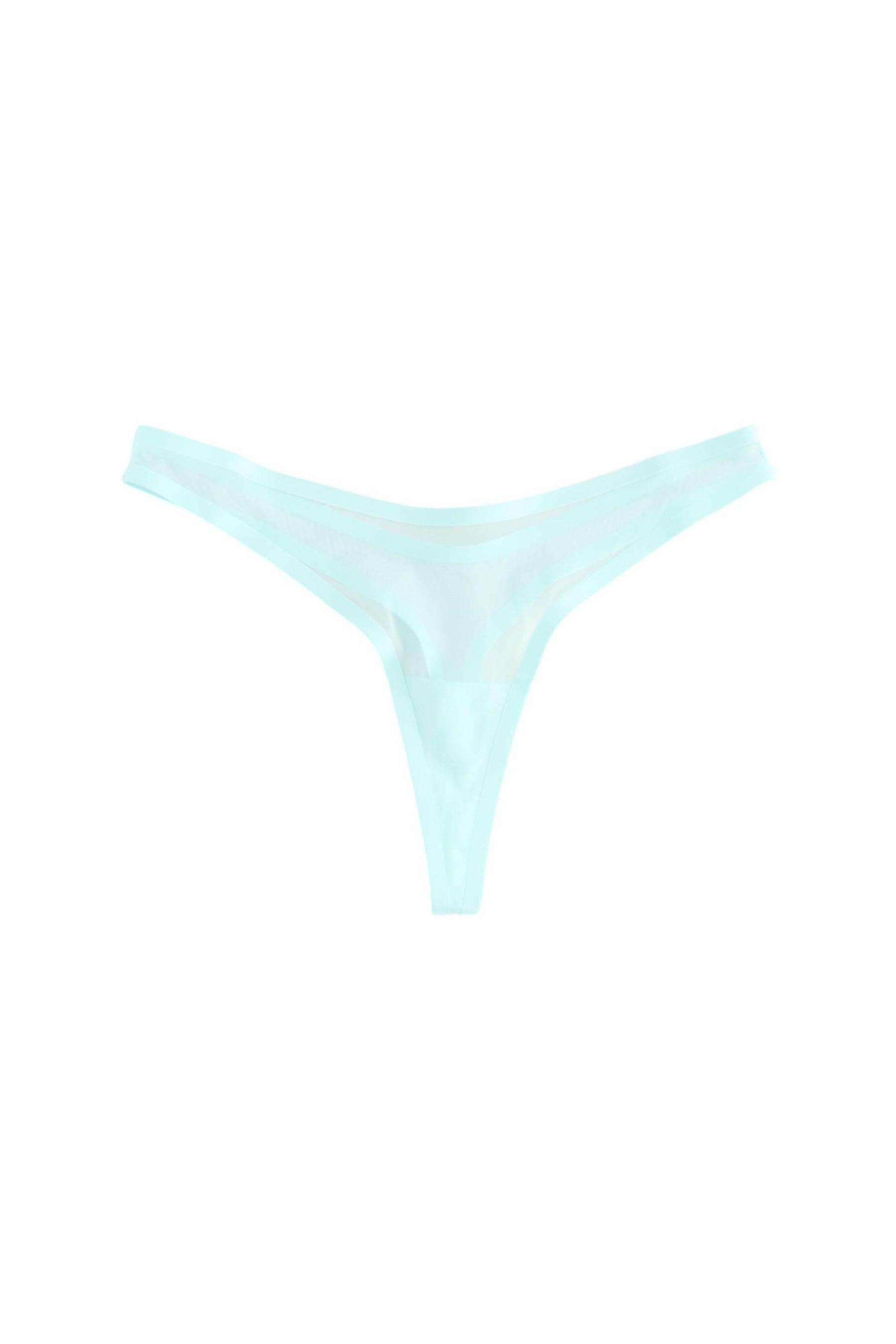 String Unsichtbarer Tanga-Slip aus gebondetem Mesh