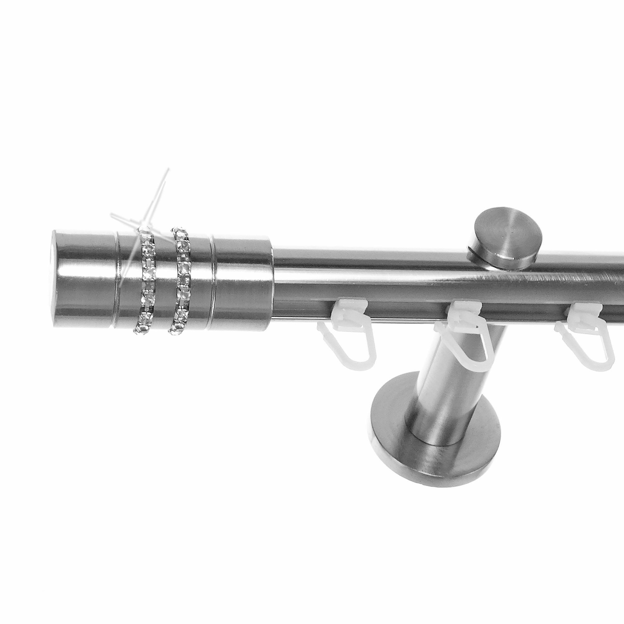 BASIT Gardinenstange Innenlauf Edelstahloptik 20mm mit günstig online kaufen