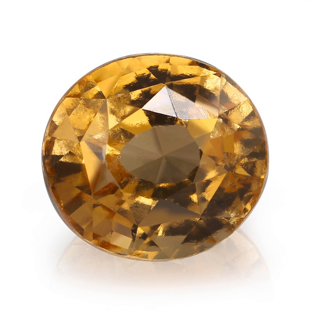 Cavill Edelstein Cavill Ring aus Sterlingsilber mit 4,25 ct Grossular, Honiggelb, Oval, (1-St)