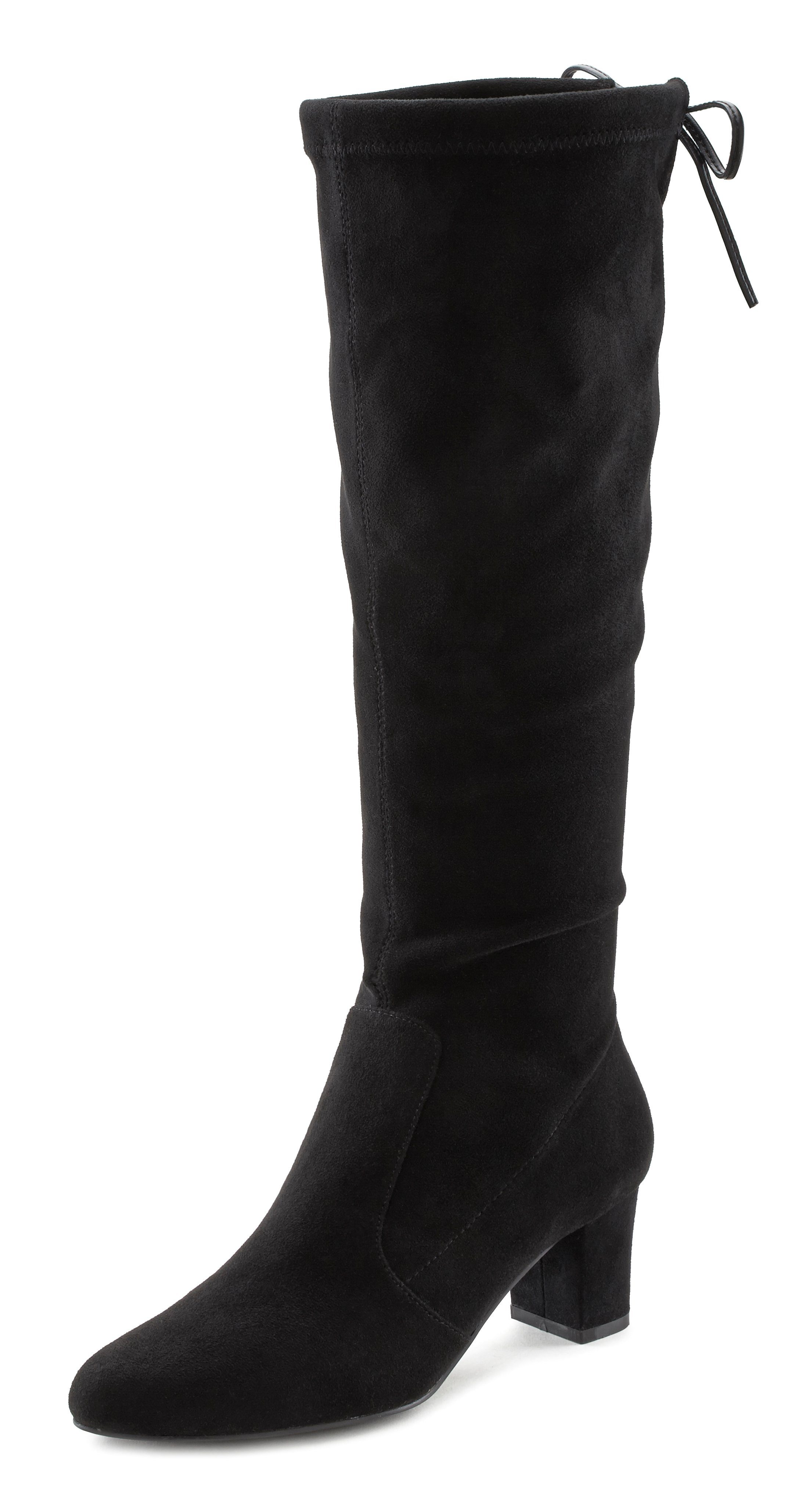 LASCANA Schlupfstiefel, Schlupfboots, Slouchy Boots, Slip-On, Stretch & Blo günstig online kaufen