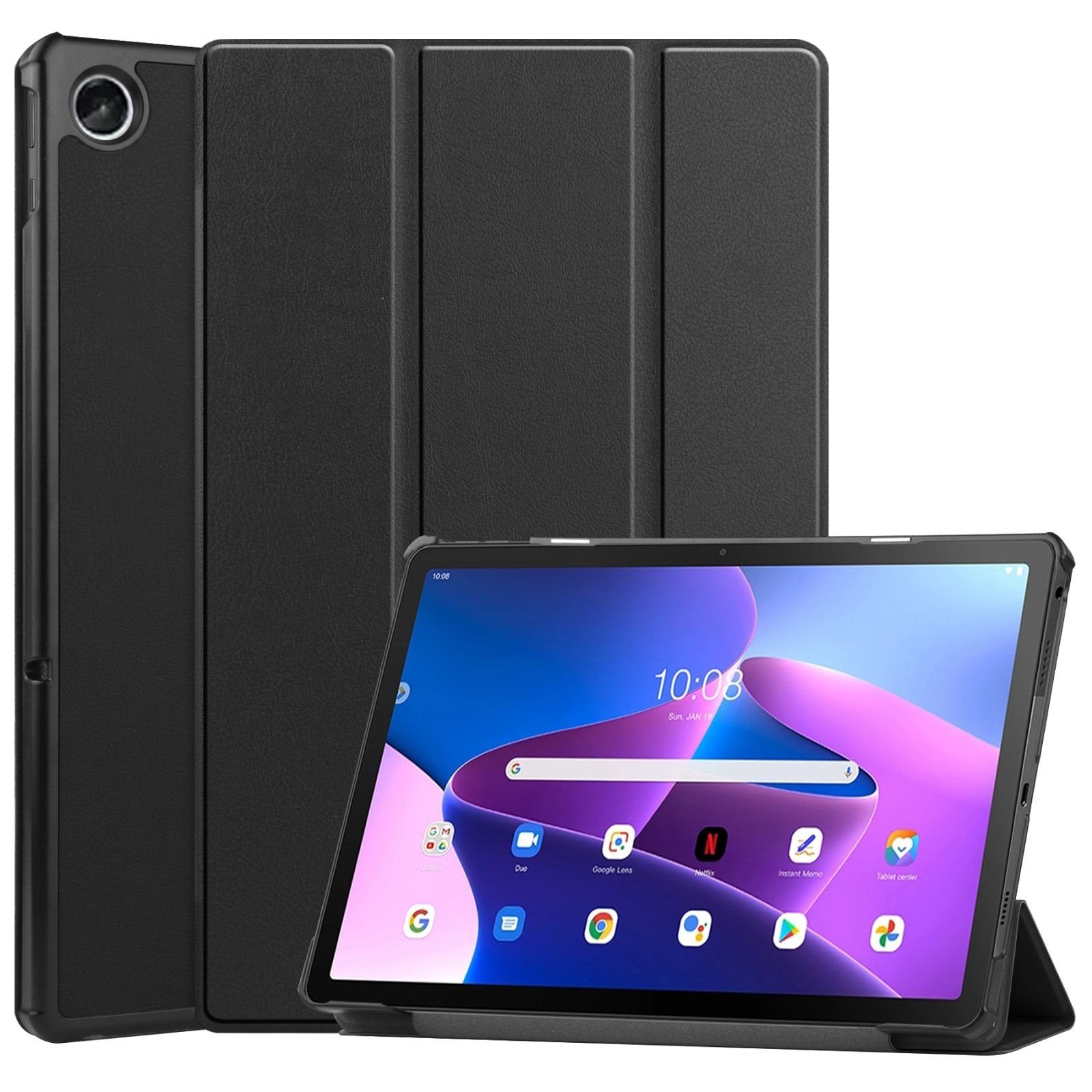 Lobwerk Tablet-Hülle Schutzhülle für Lenovo M10 Plus 3rd Gen. 2022 10.6 Zoll, Wake & Sleep Funktion, Sturzdämpfung, Aufstellfunktion