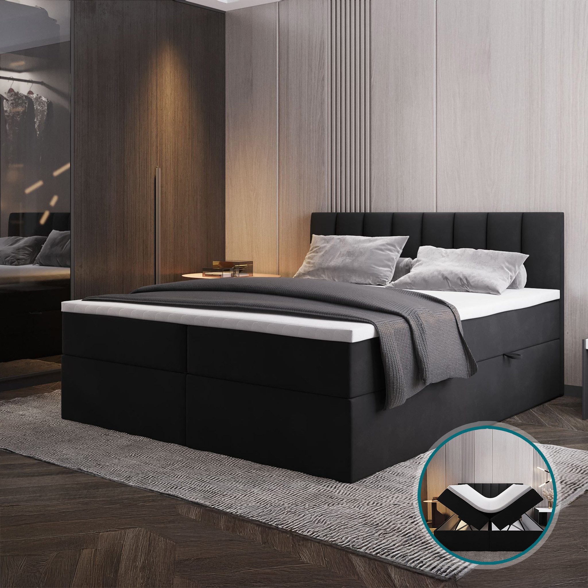 TRADA Boxspringbett PALERMO mit Topper - günstig online kaufen