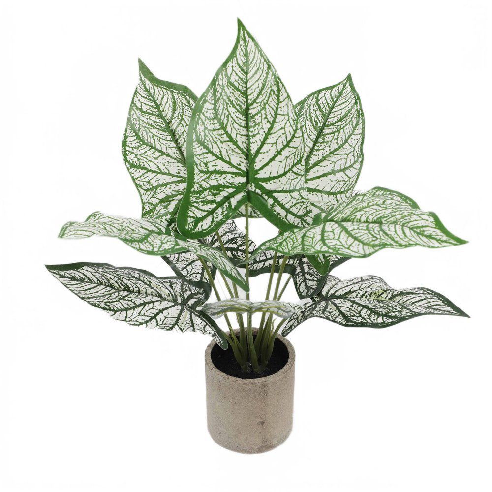 Kunstpflanze Künstliche Pflanzen, Simulation Grünes Blatt Pflanzen Topfpflanzen, Rouemi weiß