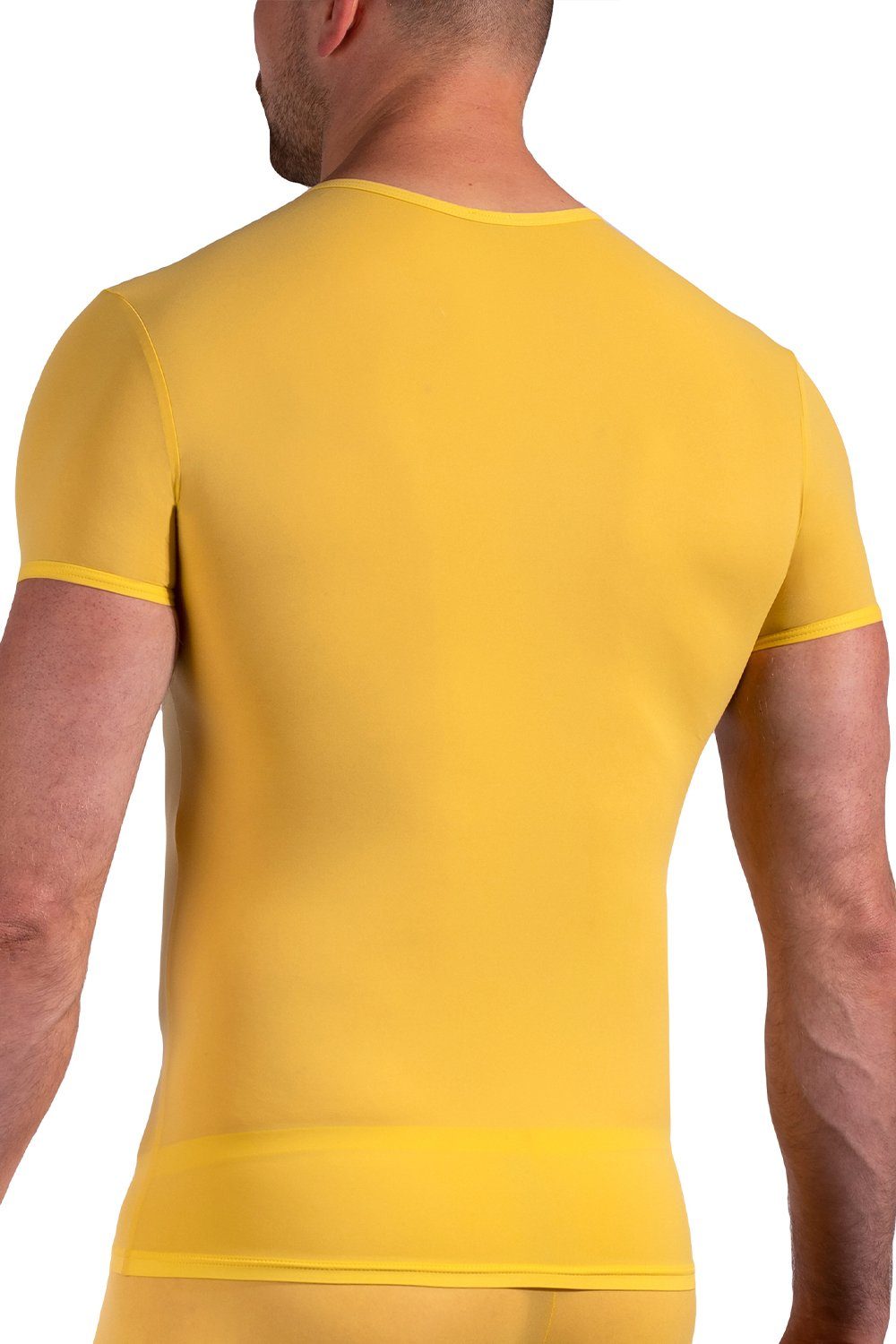 mustard Shirt V-Neck 106024 (Low) T-Shirt Olaf Benz