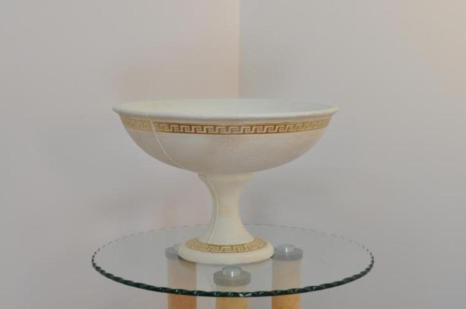JVmoebel Skulptur Patera Design Deko Schale Vasen XXL 0892 Vase Antik Big Dekoration Weiß