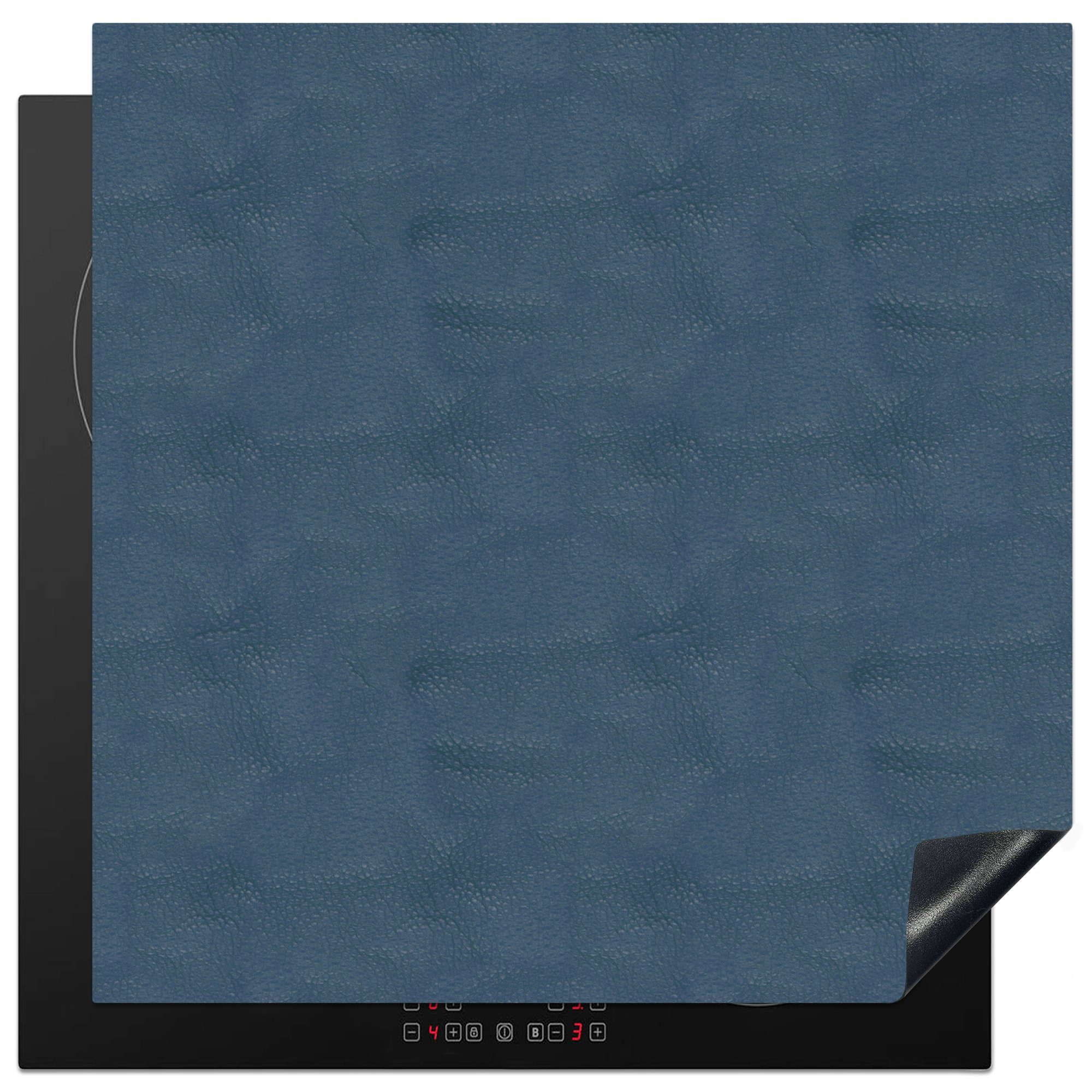 Ceranfeldabdeckung, Tiere, Leder 78x78 Arbeitsplatte (1 Induktionsschutz Blau MuchoWow - tlg), - für Herdblende-/Abdeckplatte - Vinyl, küche cm,