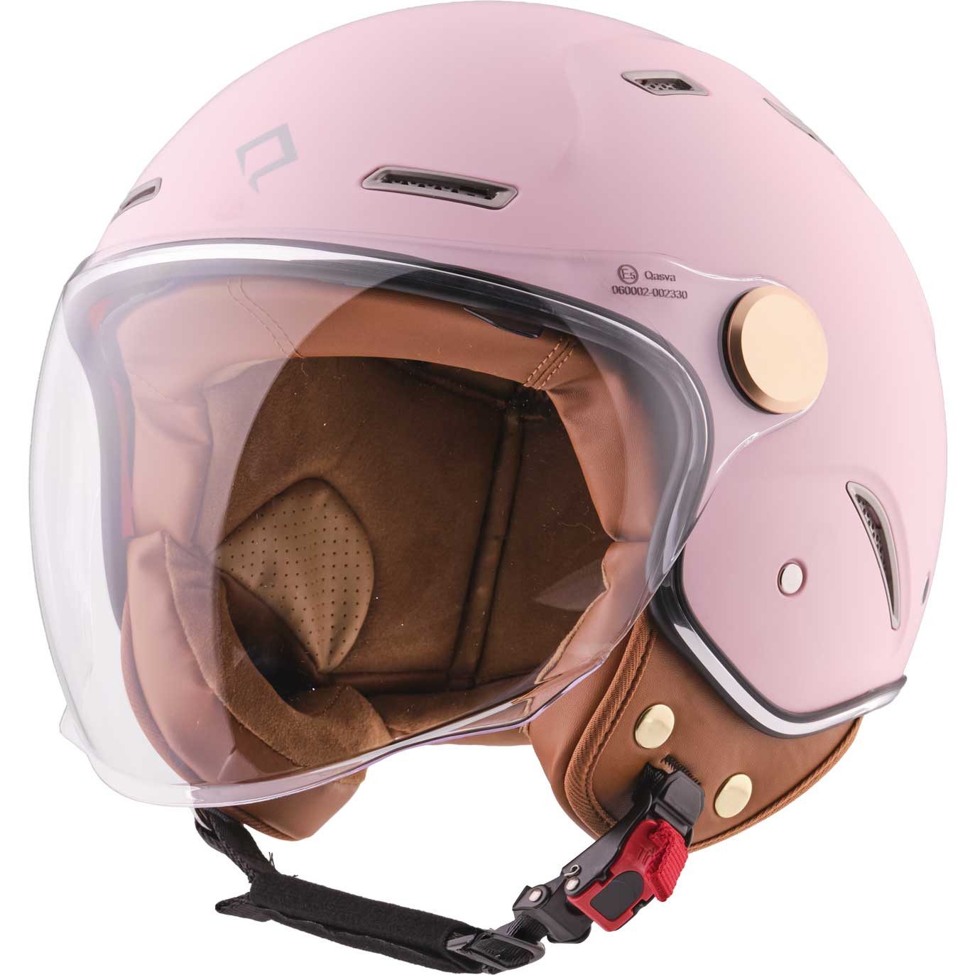 Burnout Motorradhelm Jethelm Retro Look, Sonnenvisier Klarsichtvisier, ECE 22.16