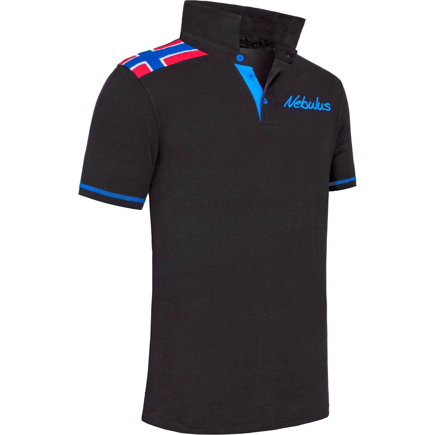 Nebulus Poloshirt NORWEGEN, P6841 - Herren, schwarz-kobalt, L