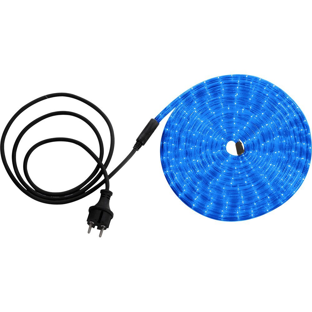 fest / Kunststoff Blau, transparent etc-shop LED-Leuchtmittel LEDs 24 m blaue Lichterkette Deko Schlauch Gartenleuchte, verbaut,