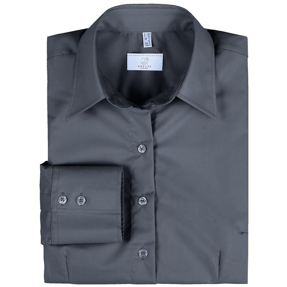 GREIFF Langarmbluse Greiff Corporate Bluse Damen BASIC Regular-Fit Anthrazi günstig online kaufen