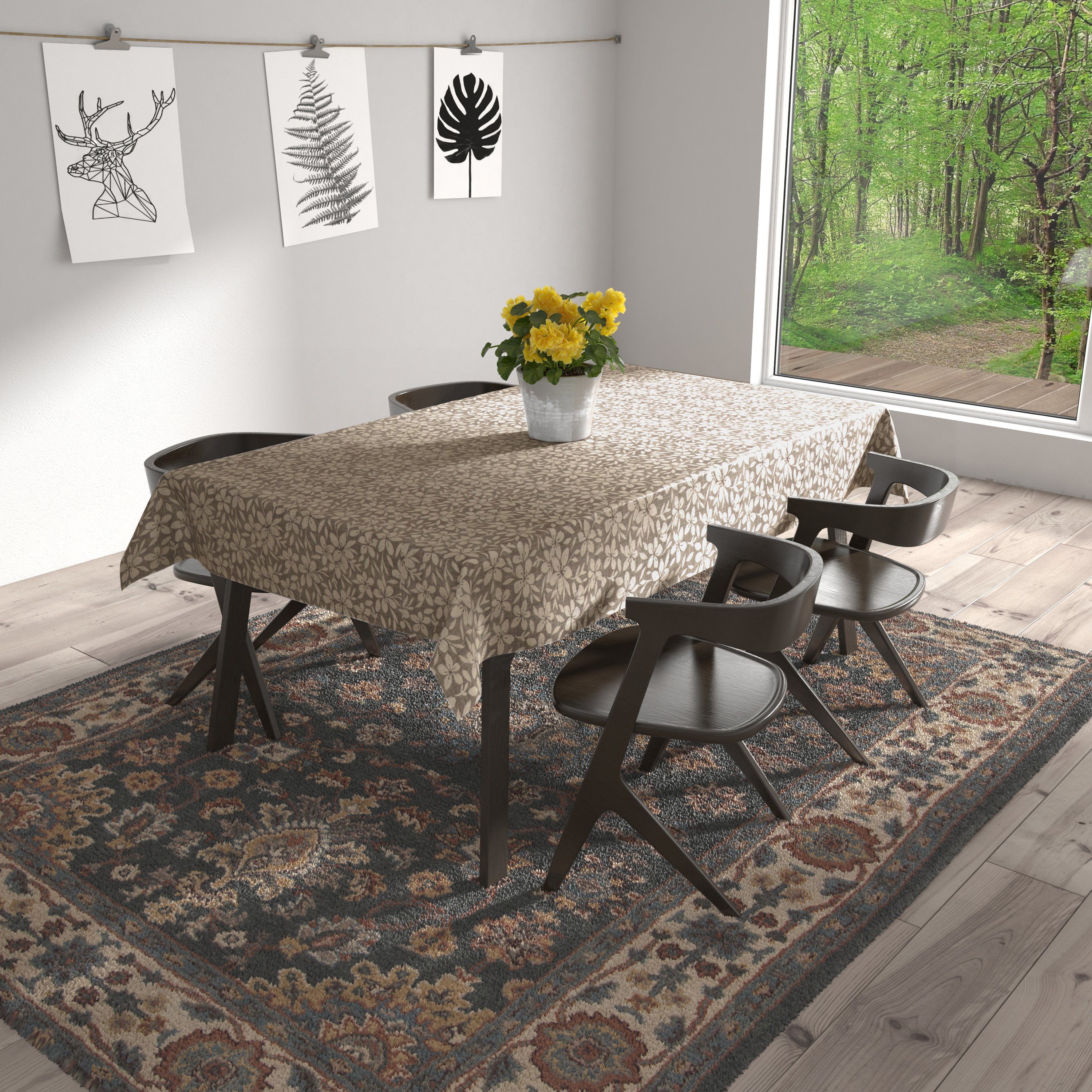 Beautex Tischdecke NATUR Wachstuchtischdecke, abwischbare Tischdecke, RUND günstig online kaufen