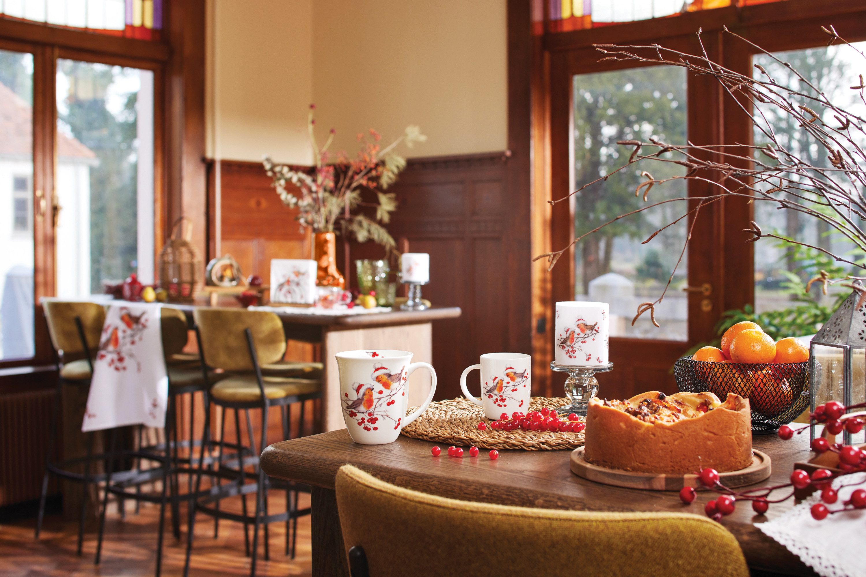 Ambiente® Geschirrtuch Christmas robins, (2-tlg., 2-teilig), Geschirrtücher günstig online kaufen