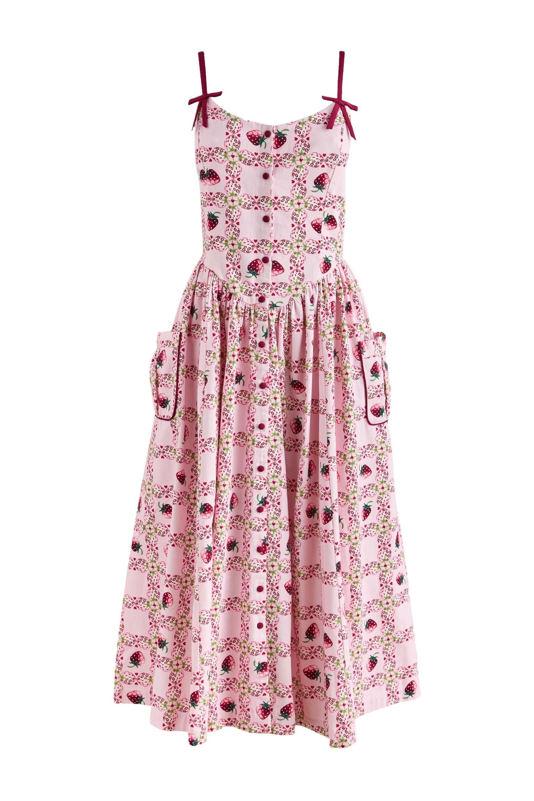 Cath Kidston Midikleid Cath Kidston körpernahes Midi-Trägerkleid (1-tlg)