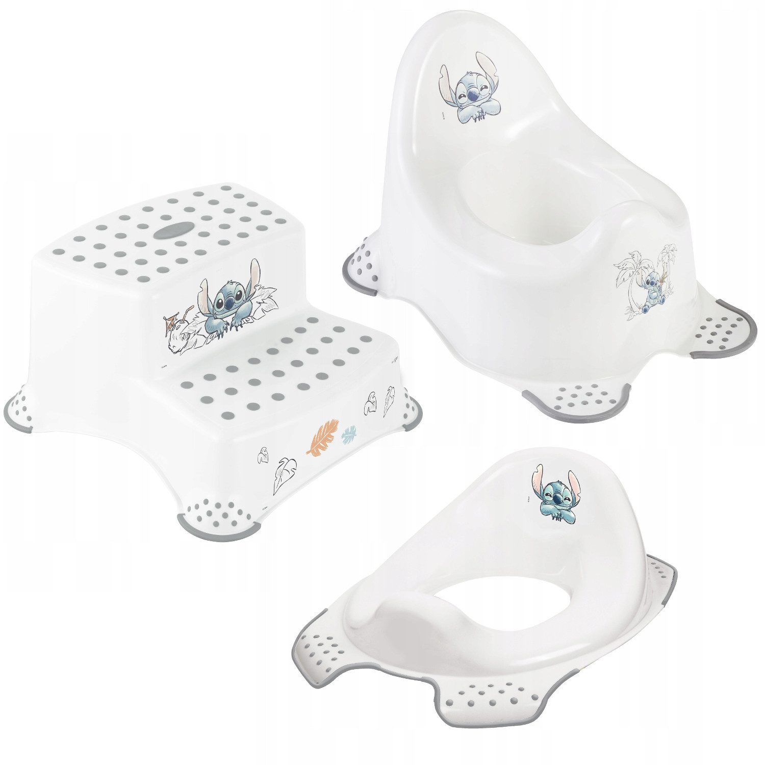 keeeper Baby-Toilettensitz Stitch Toilettensitzaufsatz Rutschfeste Plattform, Toilettensitzaufsatz + Stitch-Töpfchen