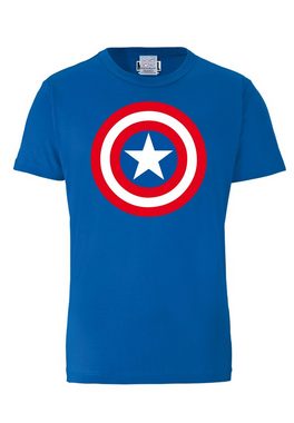 LOGOSHIRT T-Shirt Captain America mit Captain America Shield Print