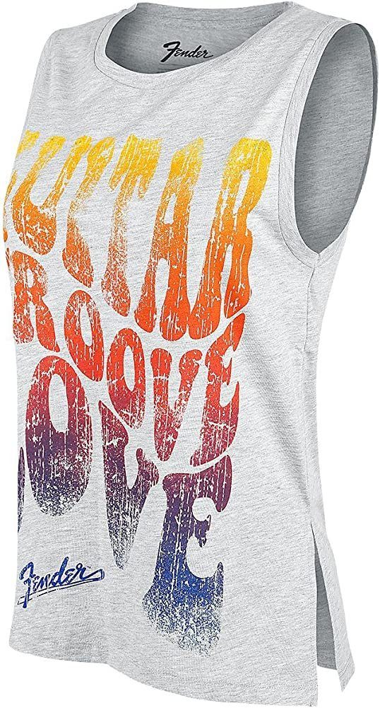 Fender Tanktop Fender Guitar Groove Love Girl-Top grau meliert Damen T-Shir günstig online kaufen
