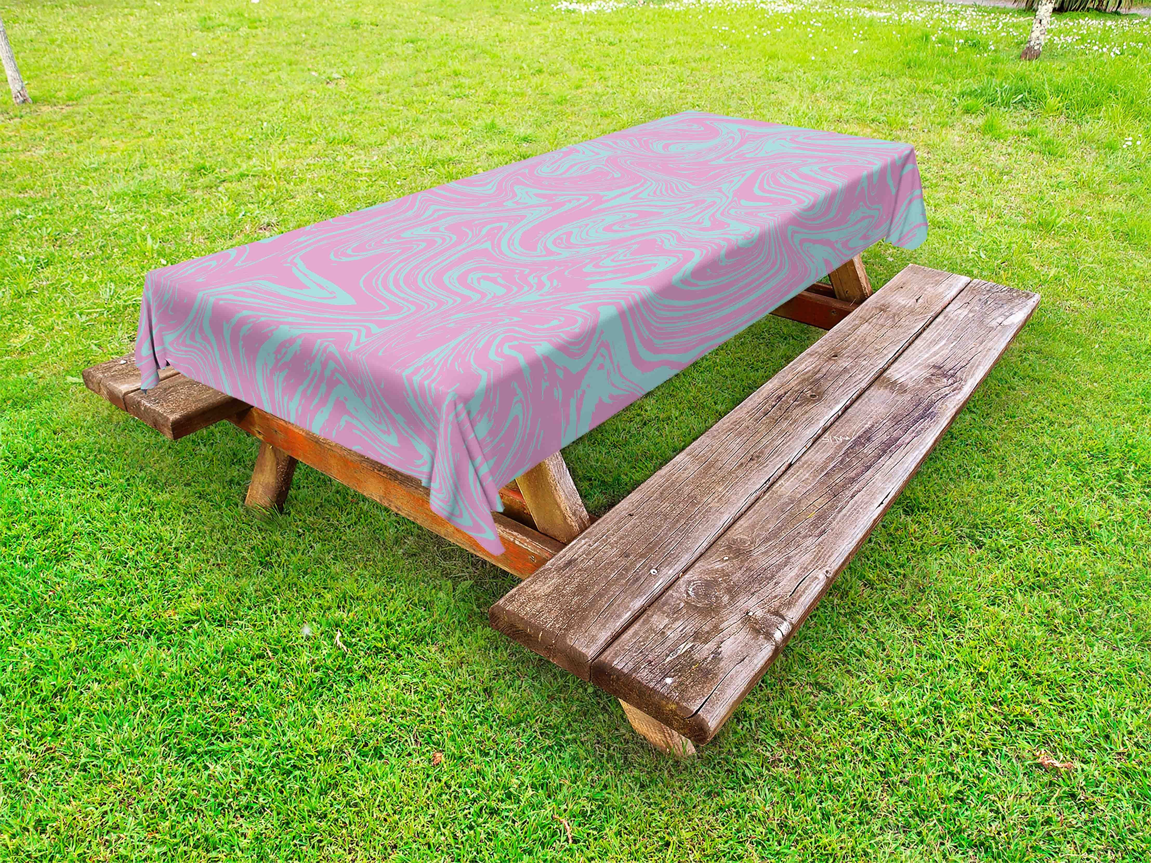 Marble Picknick-Tischdecke, dekorative Wellenförmige drucken Tischdecke Abakuhaus Schmutz-Kunst Flecken waschbare