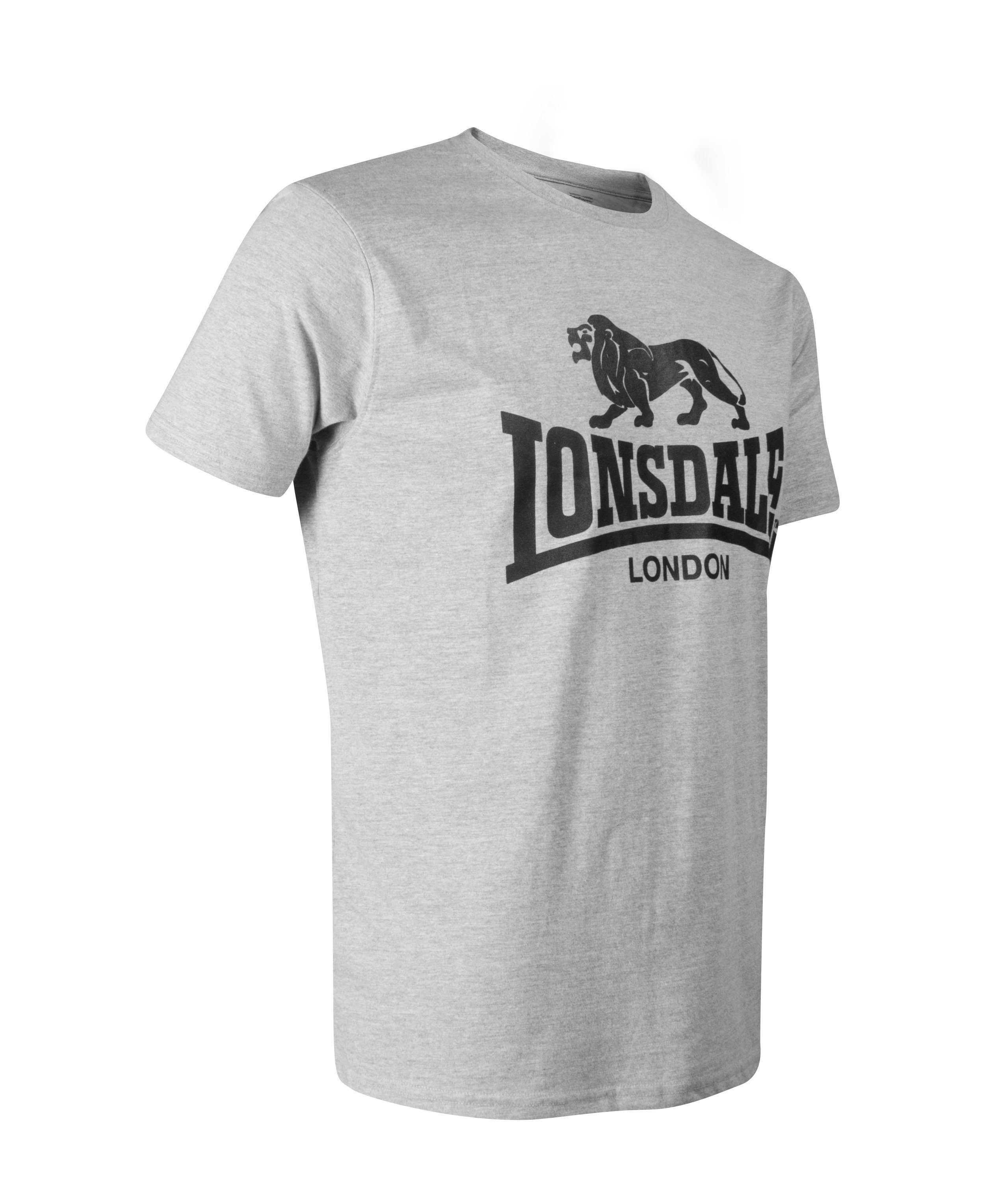 T-Shirt Lonsdale Lonsdale (1-tlg) grau Logo T-Shirt