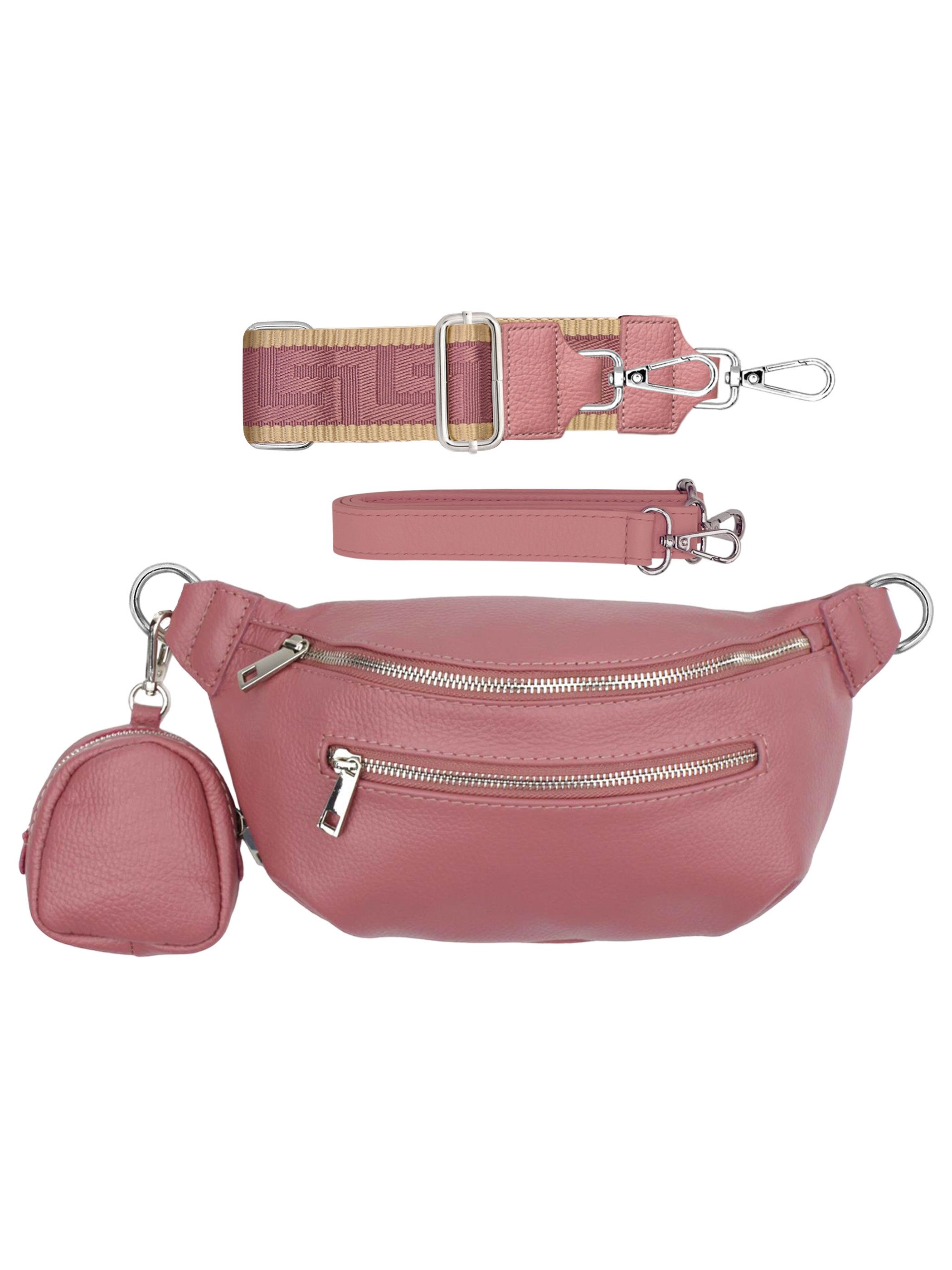 Gürteltasche Umhängetasche Damen Leder, Crossbody Schultertasche mit Portemonnaie