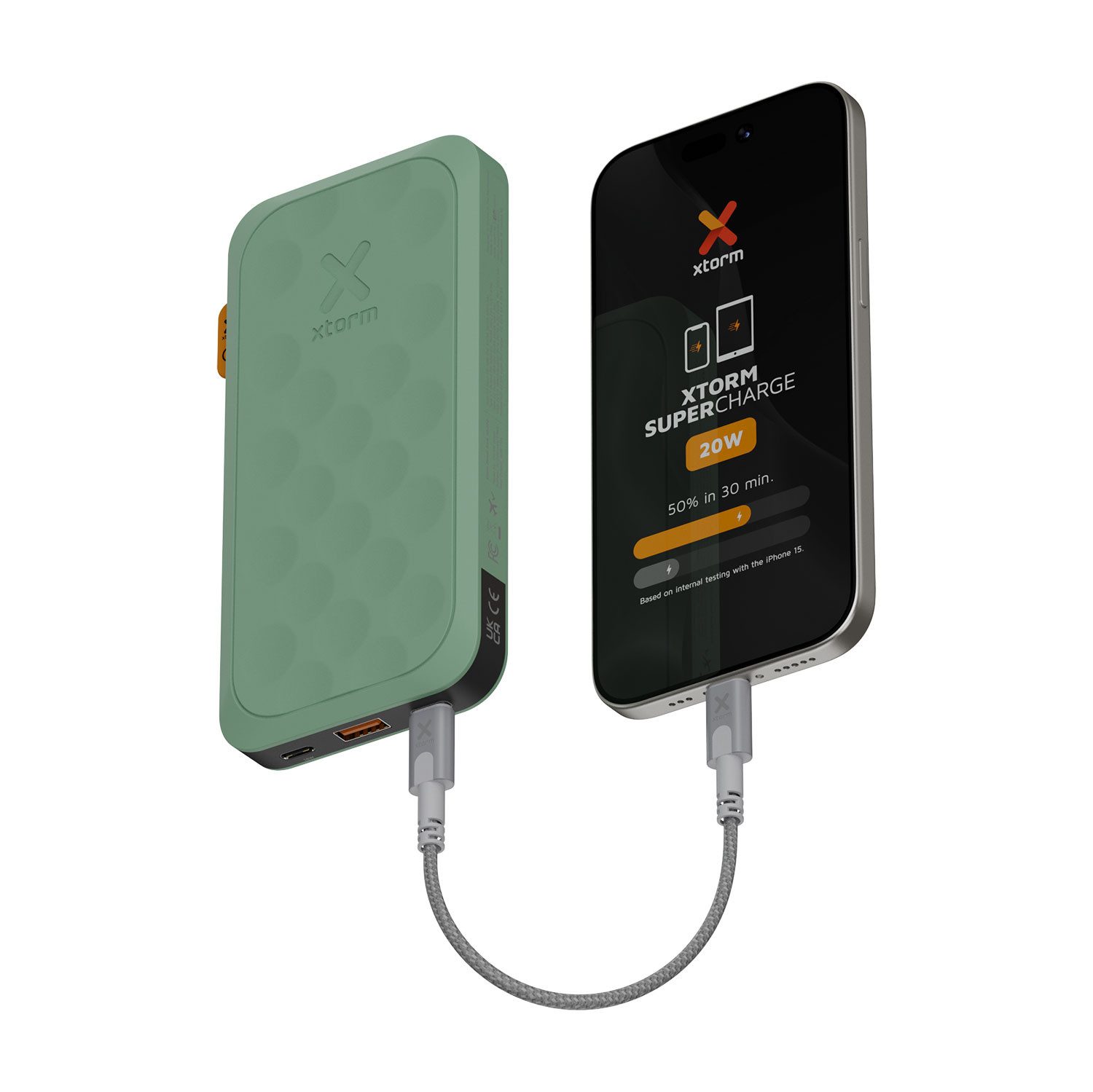 Xtorm 20W Fuel Serie 5 Powerbank Powerbank (Ausgang: 5 V / 9 V / 12 V (USB-C Power Delivery), max. 20 W V, 1 St), Schnellladefunktion