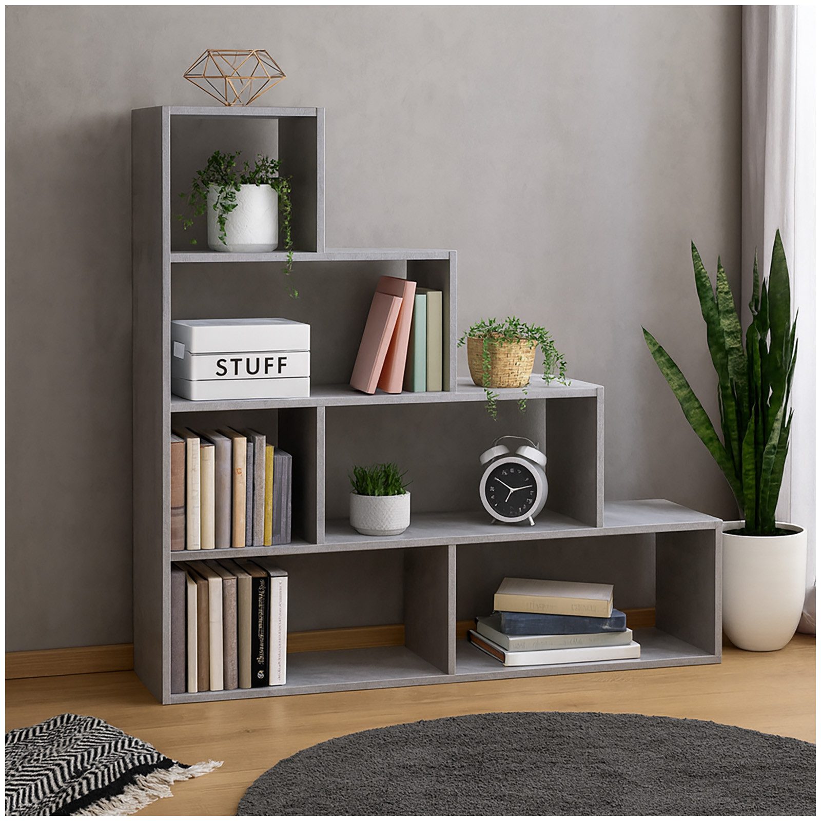 HTI-Living Raumteilerregal Raumteiler Thekla Beton, Stück günstig online kaufen