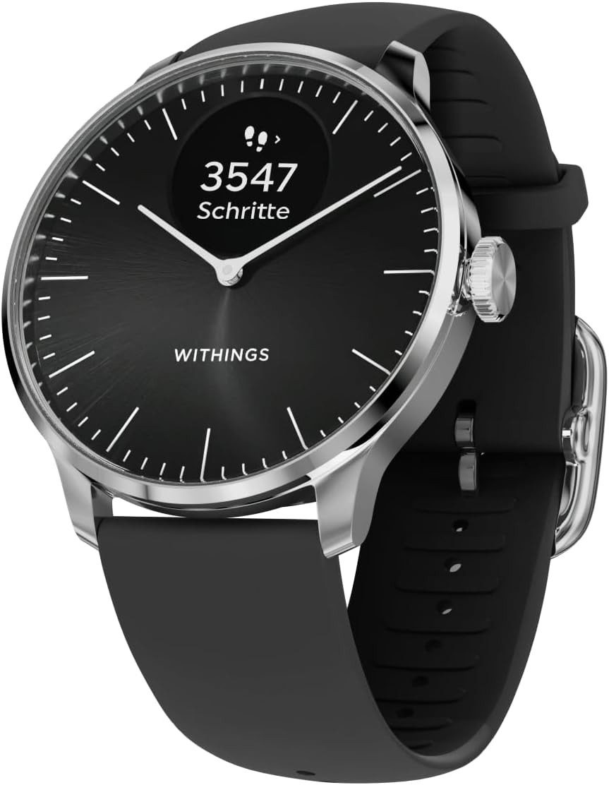 Withings HWA11-model 5 Smartwatch (2,3 cm, android ios), Smartwatch mit 30 Tagen Akkulaufzeit, Herzfrequenz und Schlafanalyse