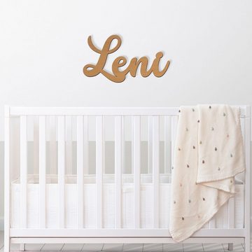 Namofactur LED Dekolicht Name Leni Deko Licht Kinder & Erwachsene Wandlampe I MDF Holz, LED fest integriert, Warmweiß