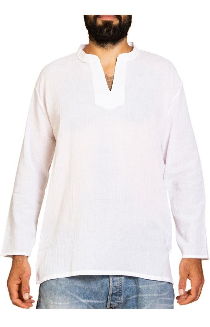 PANASIAM Kurzarmhemd oder Kurzarm Fischerhemd aus Baumwolle Herren dünnes Sommerhemd Fisherman Shirt angenehm leicht und bequem bis Gr. 3XL