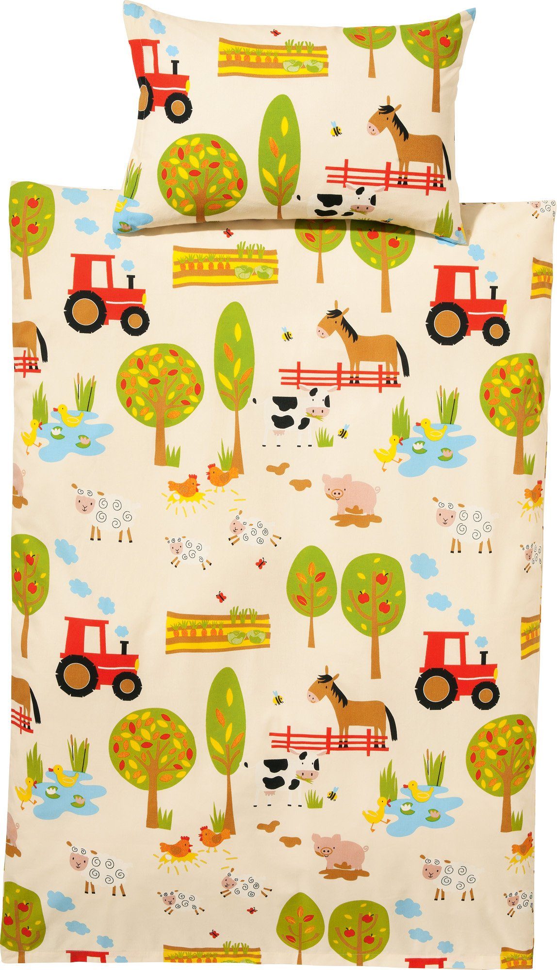 Erwin Müller Kinderbettwäsche Kinder-Bettwäsche "Bauernhof", Renforcé, günstig online kaufen