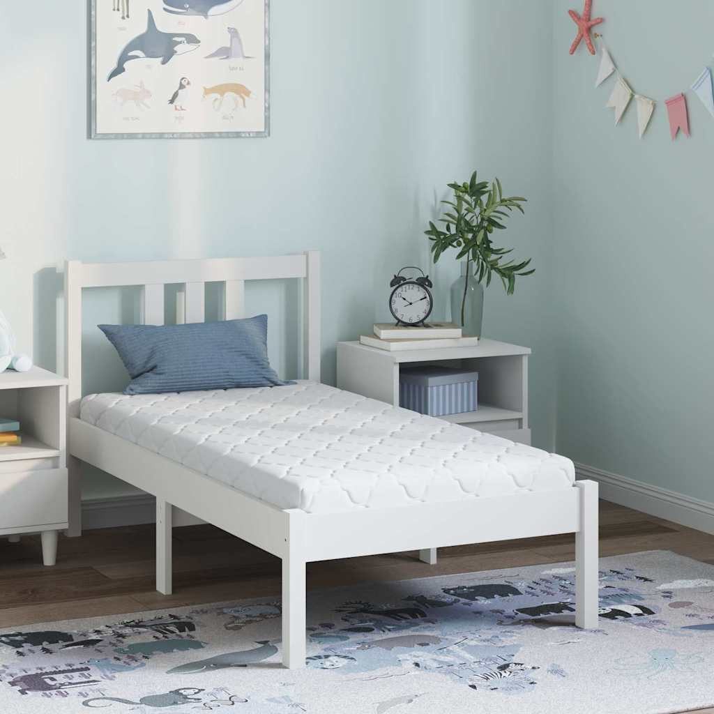 Boxspringmatratze Matratze Weiß 70 x 140 cm Jacquard-Stoff, vidaXL, 10.5 cm hoch