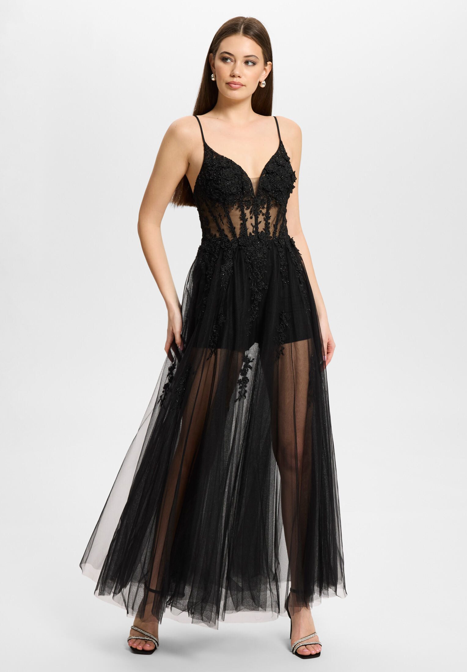 Hey Kyla Abendkleid - Tüllkleid mit kurzer Jerseyhose A-Linie