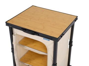 Campart Stoffschrank Küchenbox Faltschrank Outdoor-Schrank Holz für Camper Küche faltbar