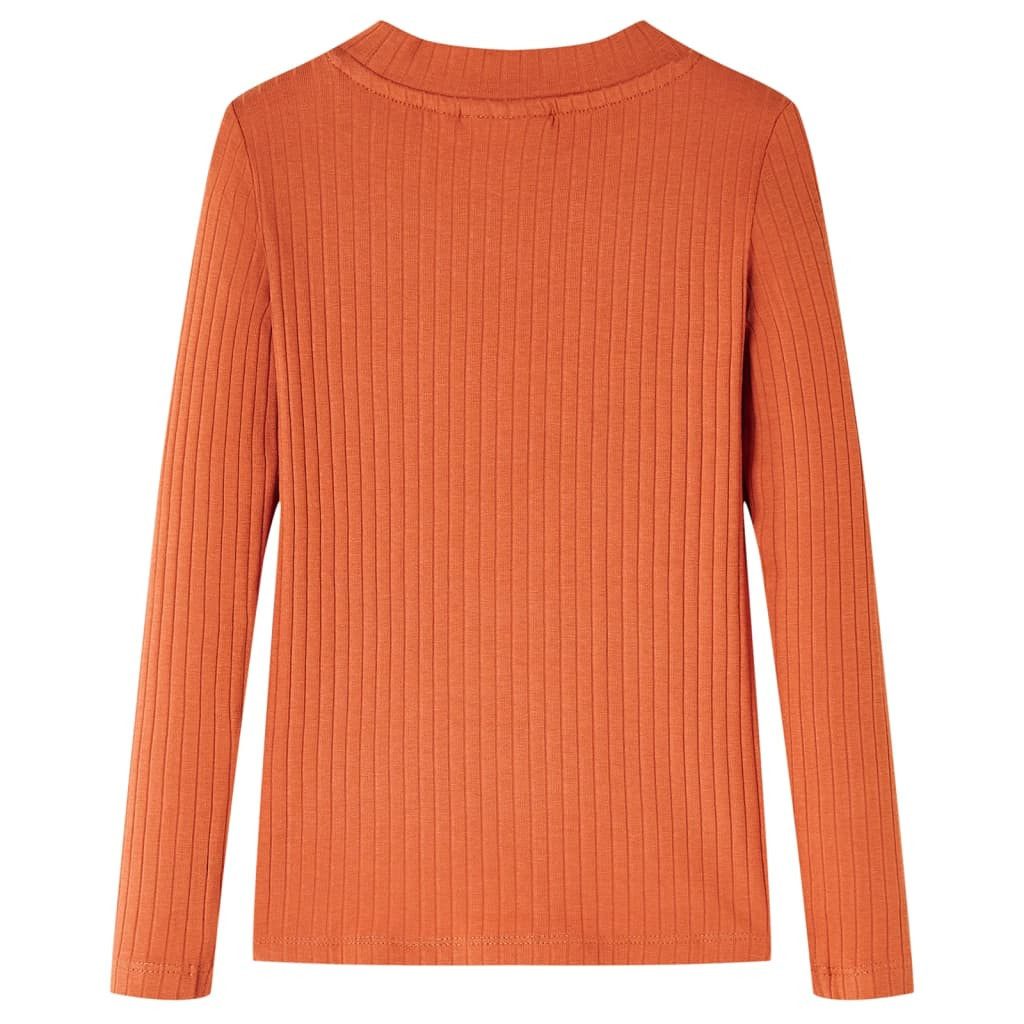 vidaXL Langarmshirt Kinder-Langarmshirt Dunkelorange 104