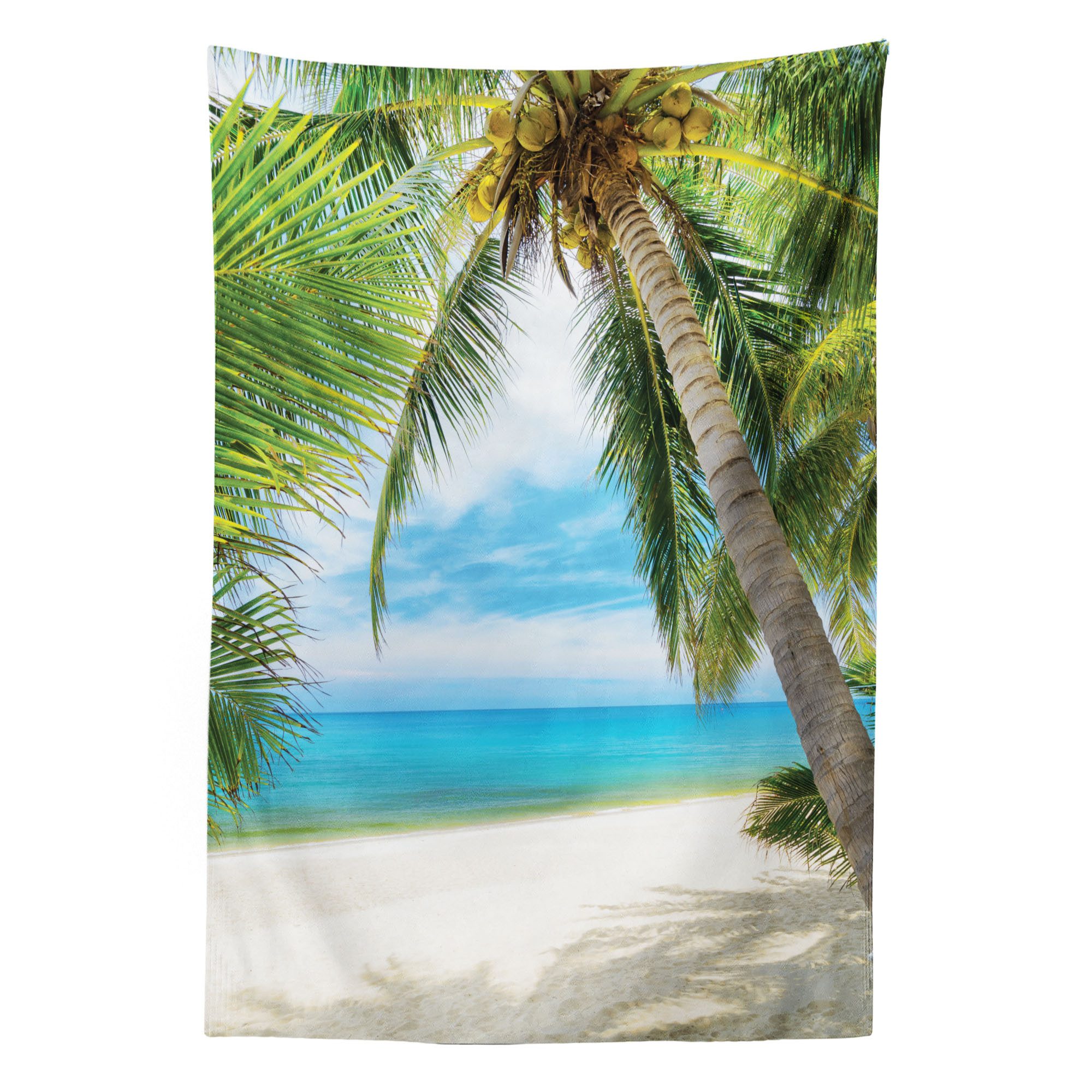 Abakuhaus Wandteppich Wohnzimmer Schlafzimmer Wandtuch Seidiges Satin Wandteppich, rechteckig, Baum Schatten Schatten der Palmen