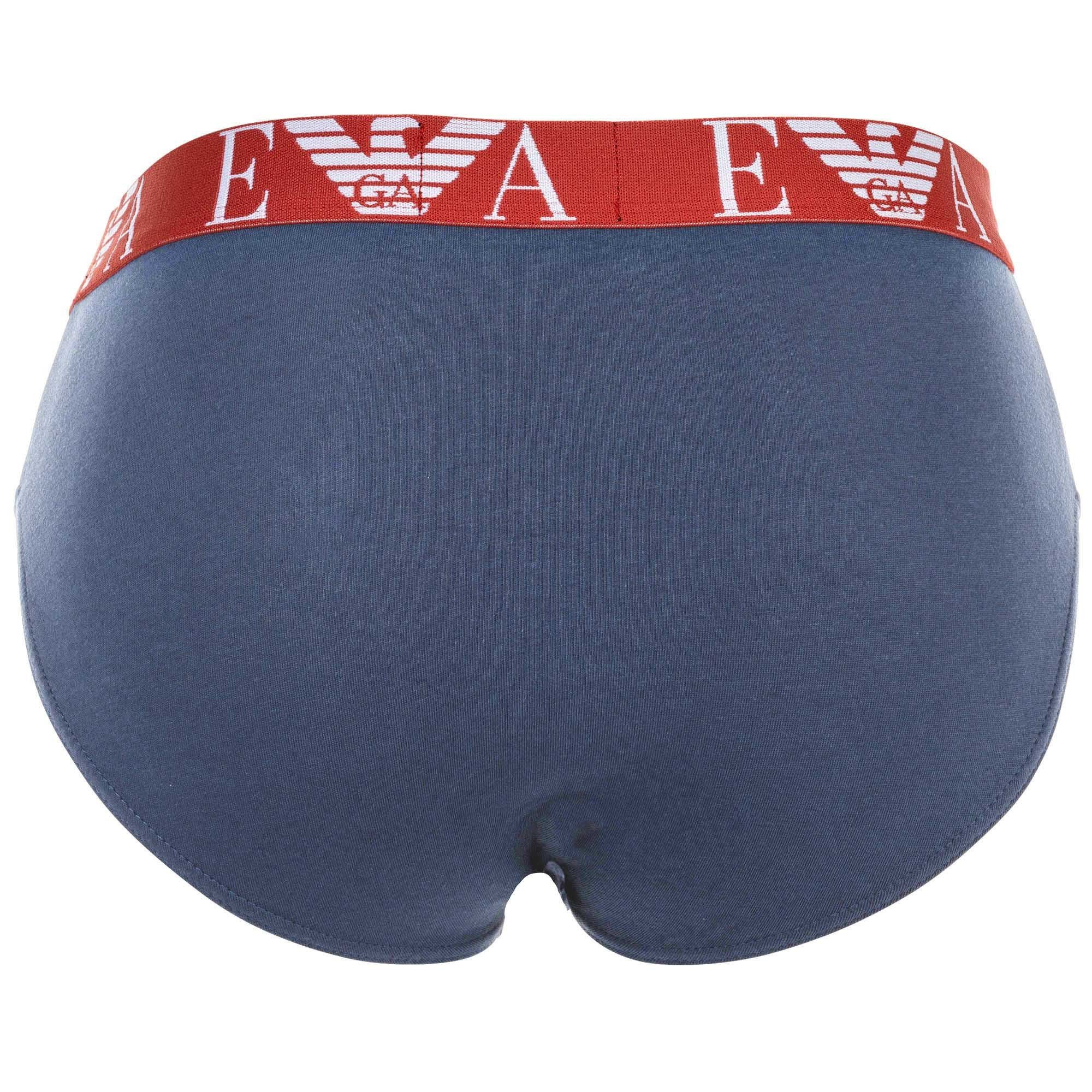 Emporio Armani Slip Herren Slip 3er Pack Baumwolle Bold Monogram (Packung, 3er Pack)