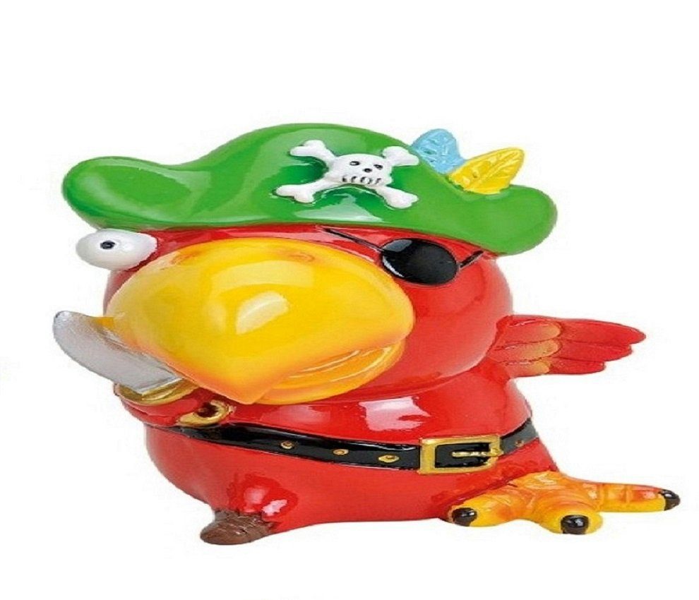 Sparschwein Company Spardose Spardose Pirat Polyspardose Piratenvogel grüner Hut