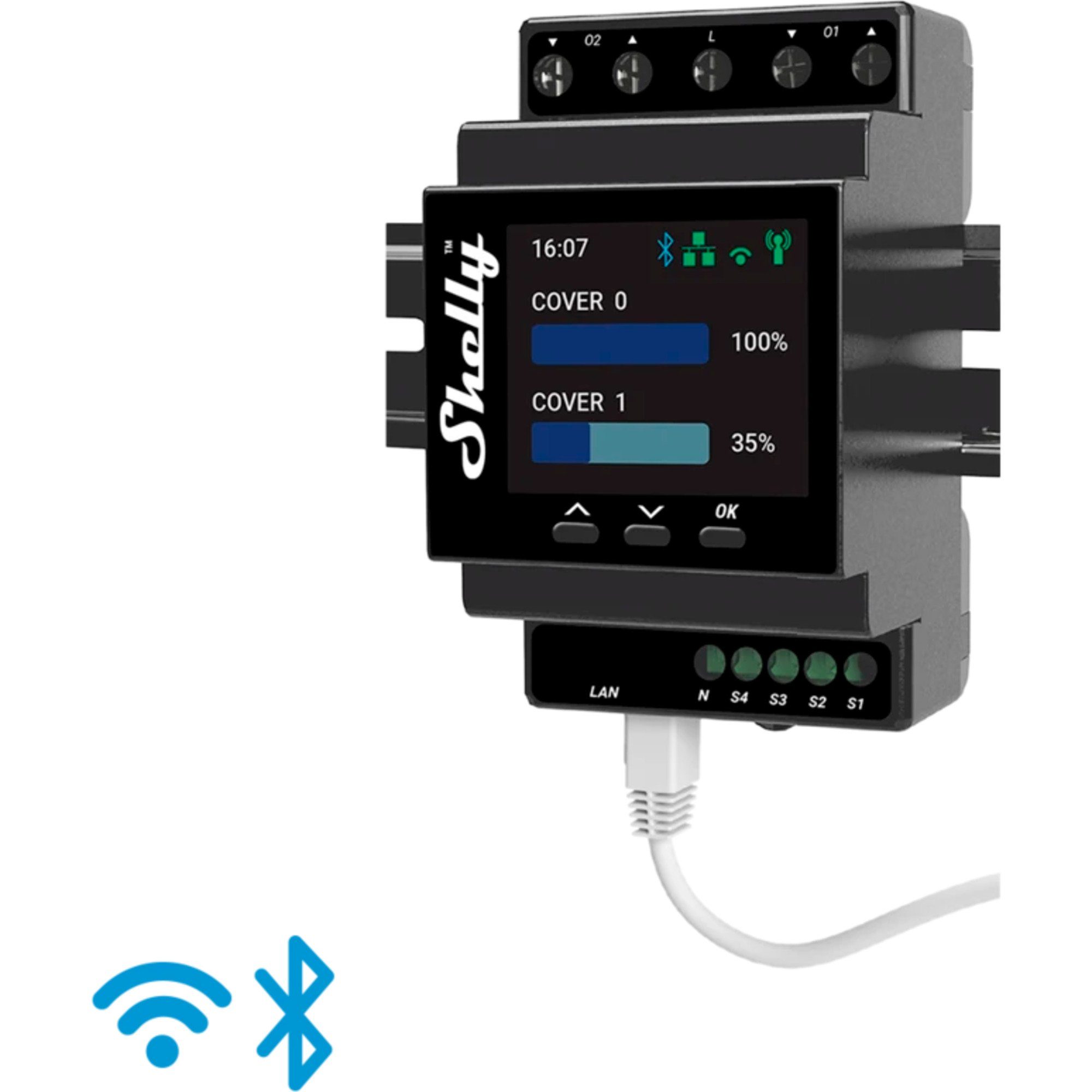 Shelly Relais-Modul Shelly Pro Dual Cover / Shutter PM, Relais