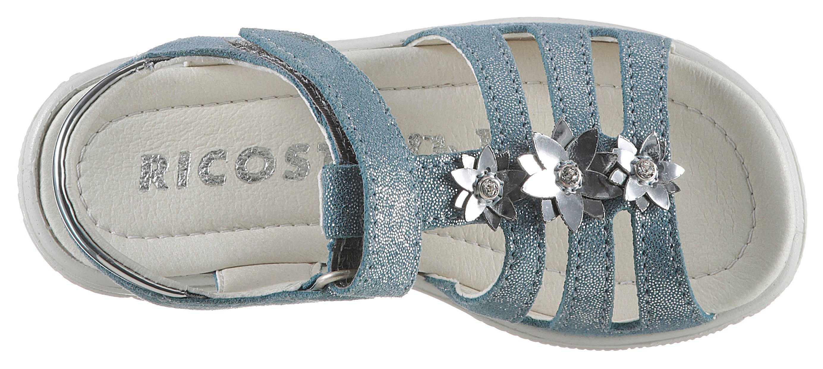 Klettverschlüssen Cleo mittel mit Ricosta hellblau-metallic Sandale WMS: