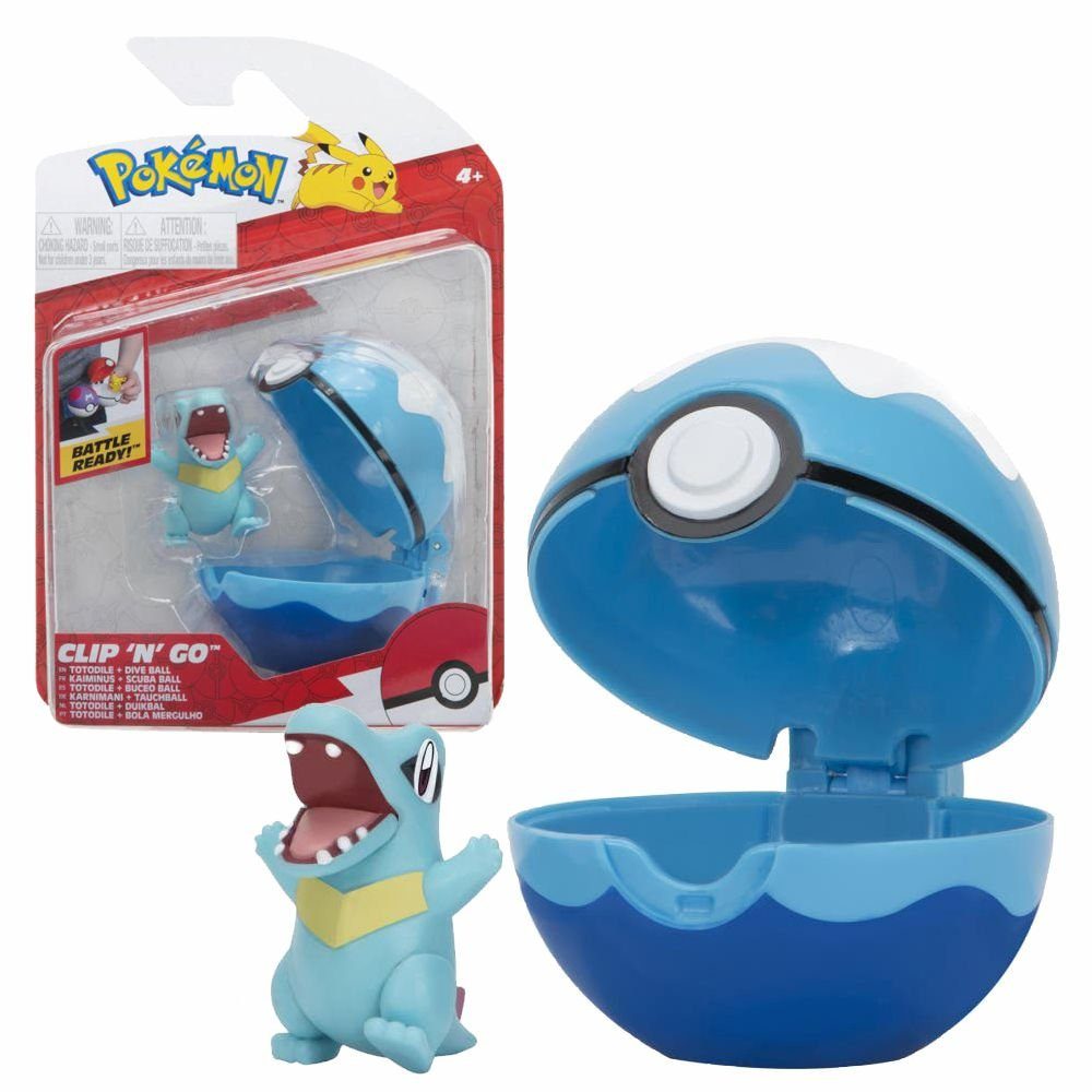 POKÉMON Spielfigur Spiel-Figur mit Pokeball Pokemon Clip N Go Action-Figuren Karnimani